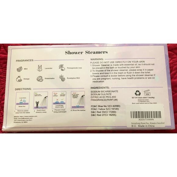 TUWESEN - NWT Natural Essential Oil Shower Steamers Aromatherapy Spa Kit 8 Pcs. - Picture 7 of 8